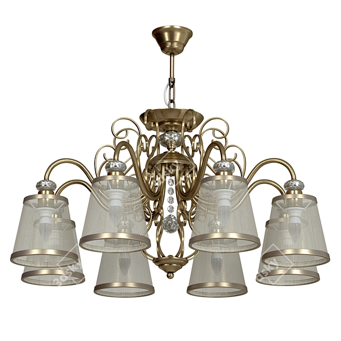 Freya Chandelier FR2405 Elegant Bronze 3D model image 1