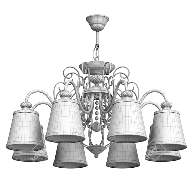 Freya Chandelier FR2405 Elegant Bronze 3D model image 3