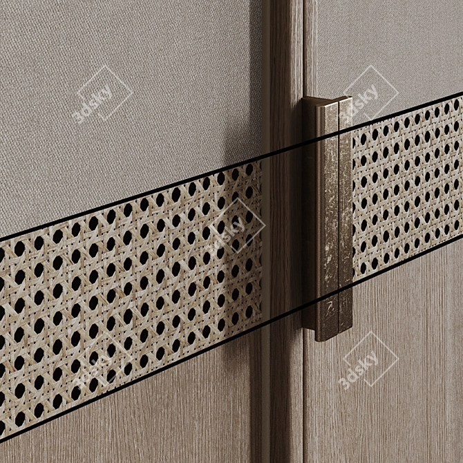 Bespoke Kushi Wardrobe Cabinet 3D model image 2