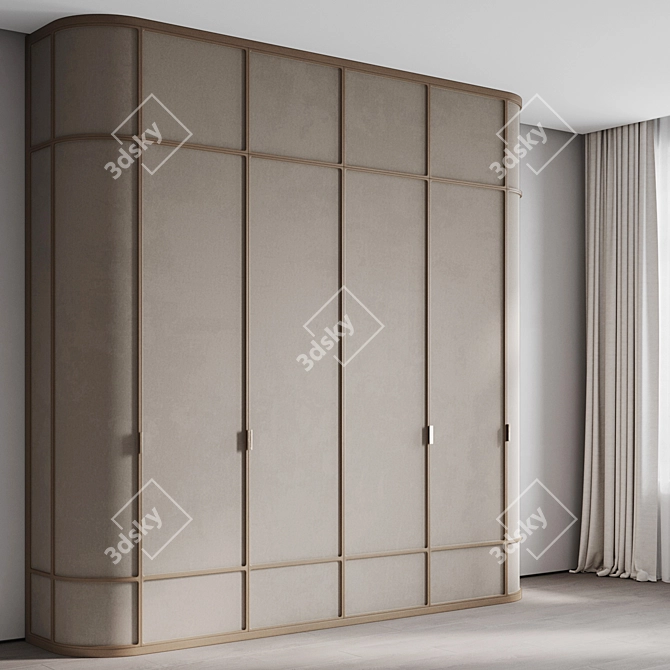 Bespoke Kushi Wardrobe Cabinet 3D model image 6