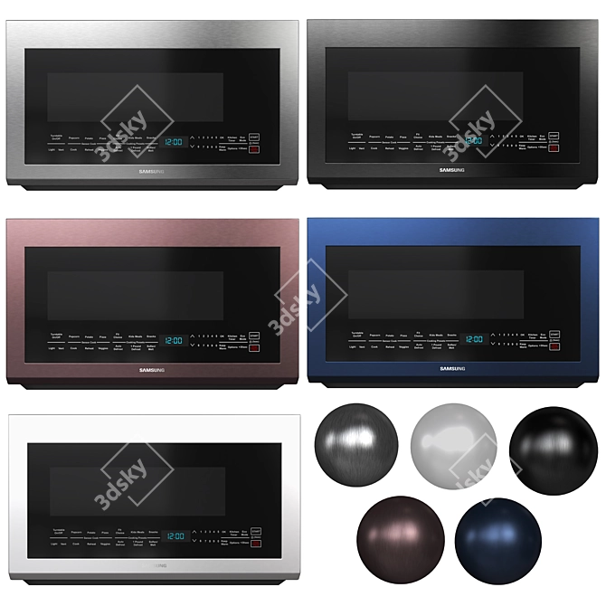 Samsung Bespoke Over-Range Microwave 3D model image 1