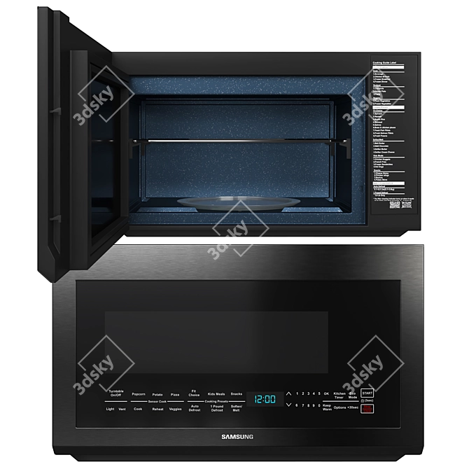 Samsung Bespoke Over-Range Microwave 3D model image 4