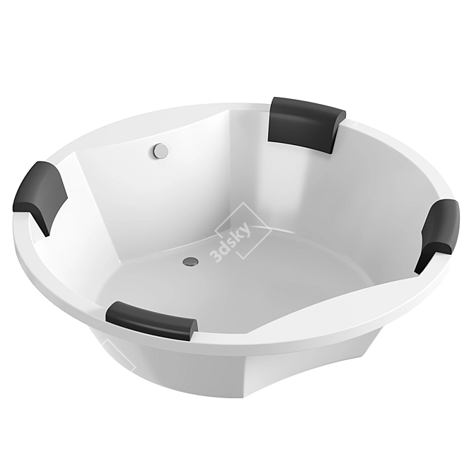 Riho Colorado Round Built Bath 3D model image 2