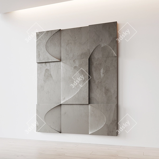 Abstract Relief Composition Wall Art 3D model image 3