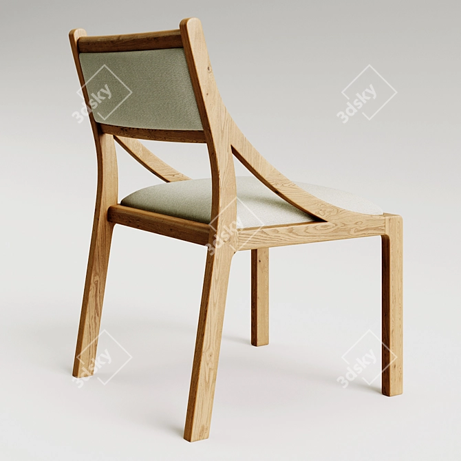 Seadrift Oak Upholstered Dining Chair 3D model image 8