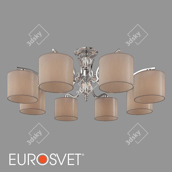 Eurosvet Shantel Ceiling Chandelier Beige 3D model image 1