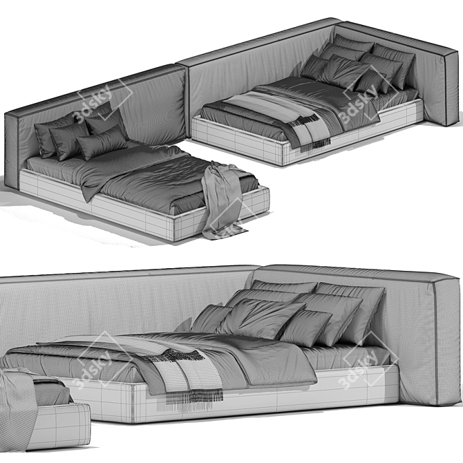 Modern Mini Bed Design 3D model image 3