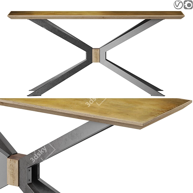 Sleek Elmandiron Skylar Console Table 3D model image 1