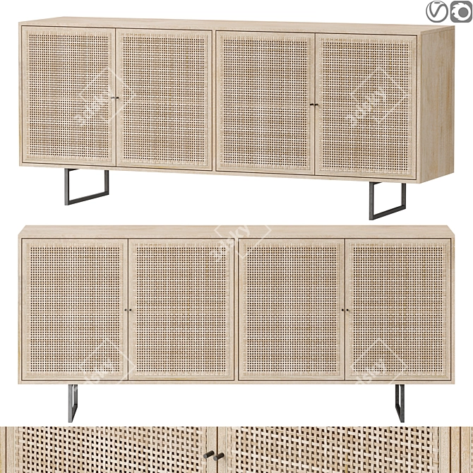 Sleek Amberley Sideboard Furniture 3D model image 1