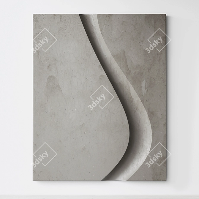 Abstract Relief Artwork 2000x1600mm 3D model image 1