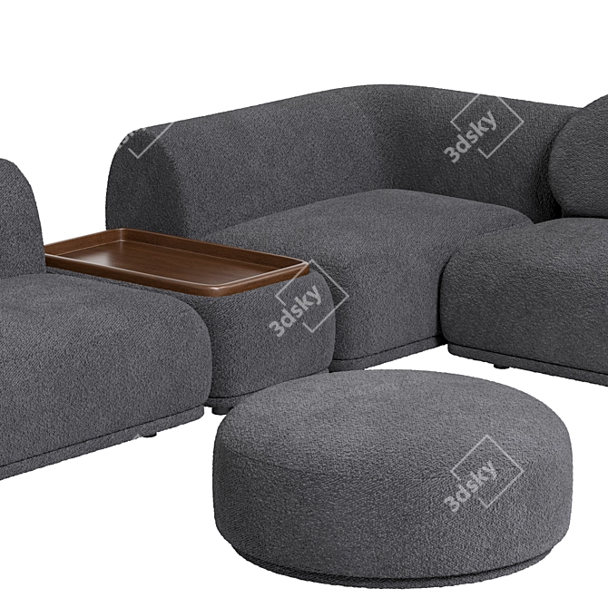 Modern Elegant Rene Sofa 3D 3D model image 2