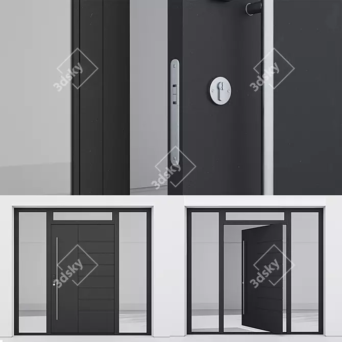 Corona Aluminium Door 59 Render 3D model image 3