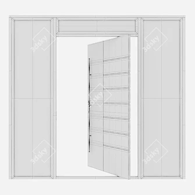 Corona Aluminium Door 59 Render 3D model image 5