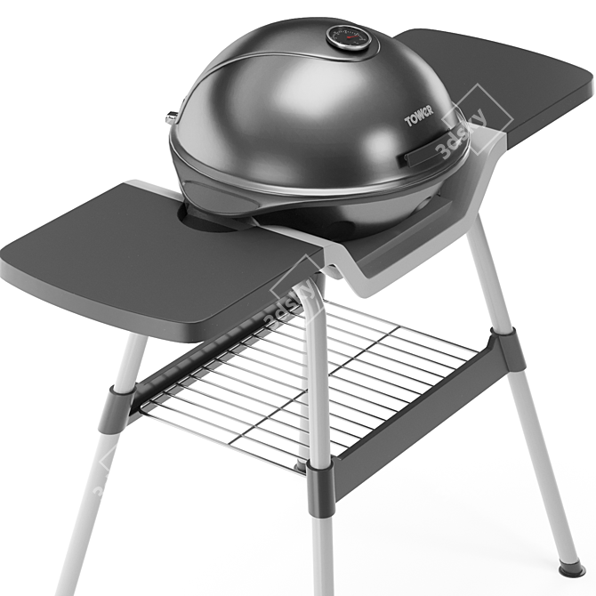 XL Electric BBQ Grill with Cerasure Coating 3D model image 3