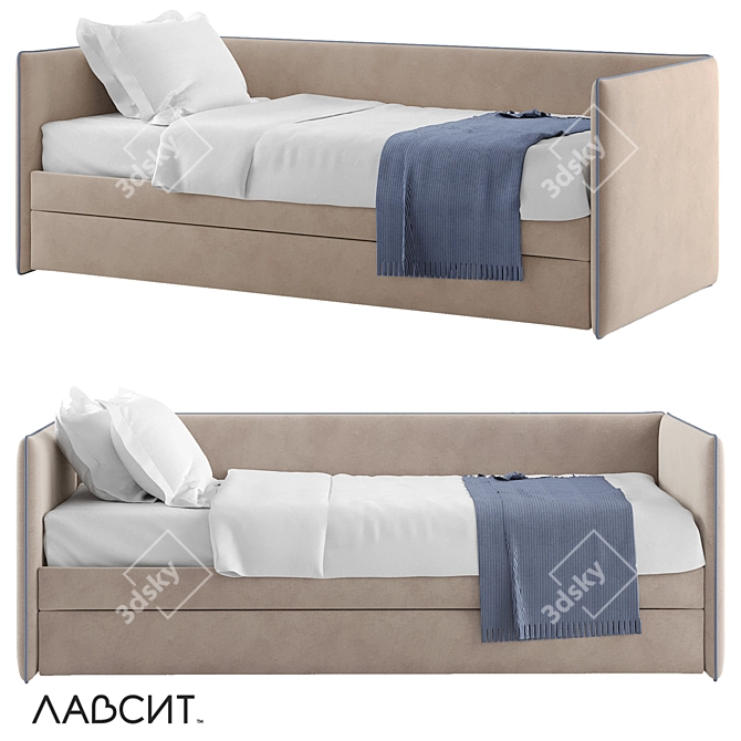 Bert Child Bed with Drawers 3D model image 1