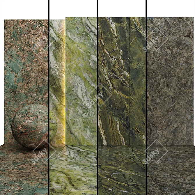 Luxury Marble Textures Set 012 3D model image 1