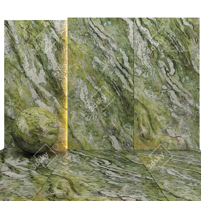 Luxury Marble Textures Set 012 3D model image 3