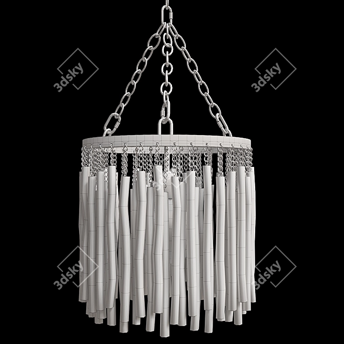 Artisanal Tilda Pendant Light 3D model image 3