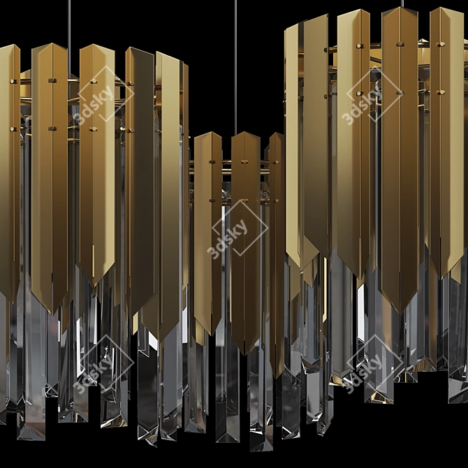 Elegant Vienna Chandelier Lighting 3D model image 2