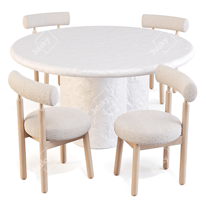 Modern Dining Set: Sol & Ross 3D model image 1