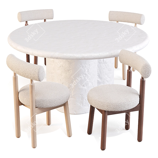 Modern Dining Set: Sol & Ross 3D model image 2