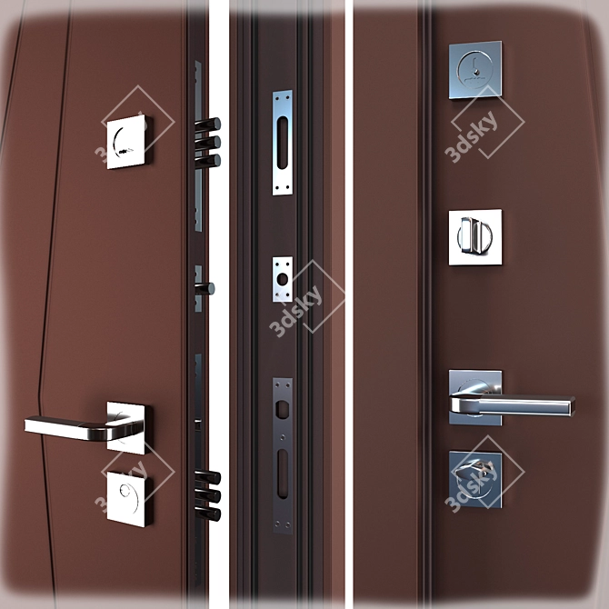 Iris (Abvehr) Steel Entry Door 3D model image 2