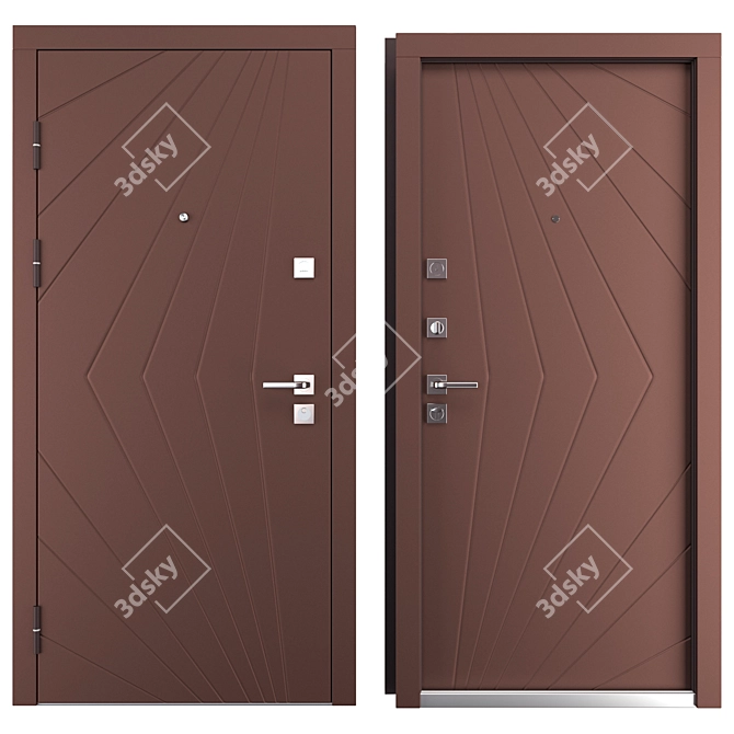 Iris (Abvehr) Steel Entry Door 3D model image 3