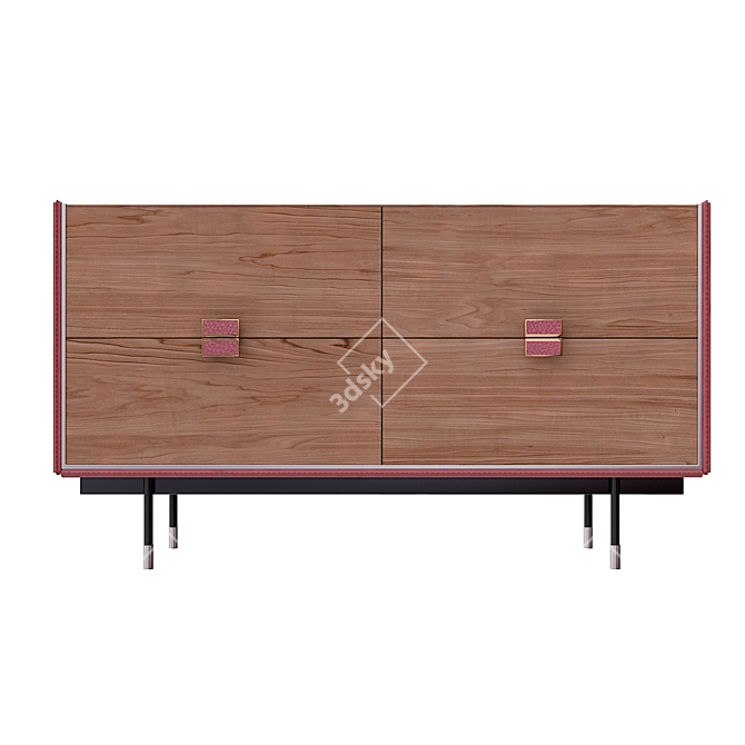 Elegant Corrin Low Stand Furniture 3D model image 2