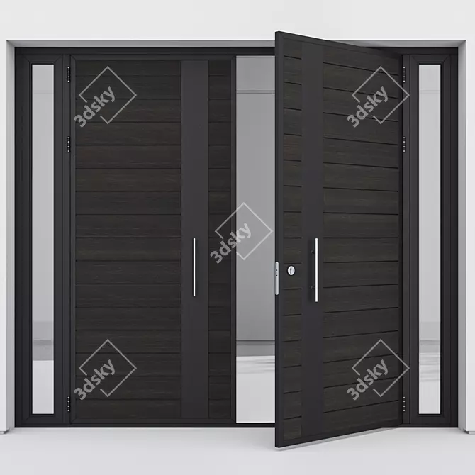 Aluminum Door 63: Modern Design 3D model image 1