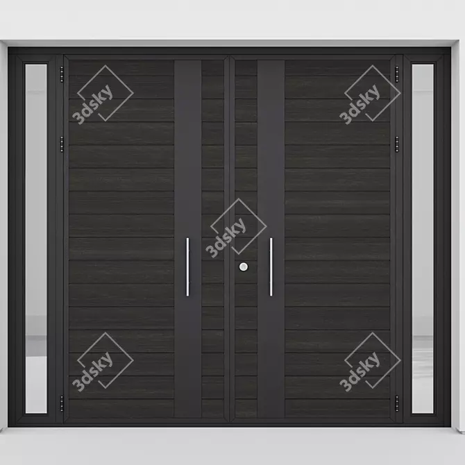 Aluminum Door 63: Modern Design 3D model image 2