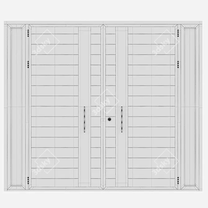 Aluminum Door 63: Modern Design 3D model image 4