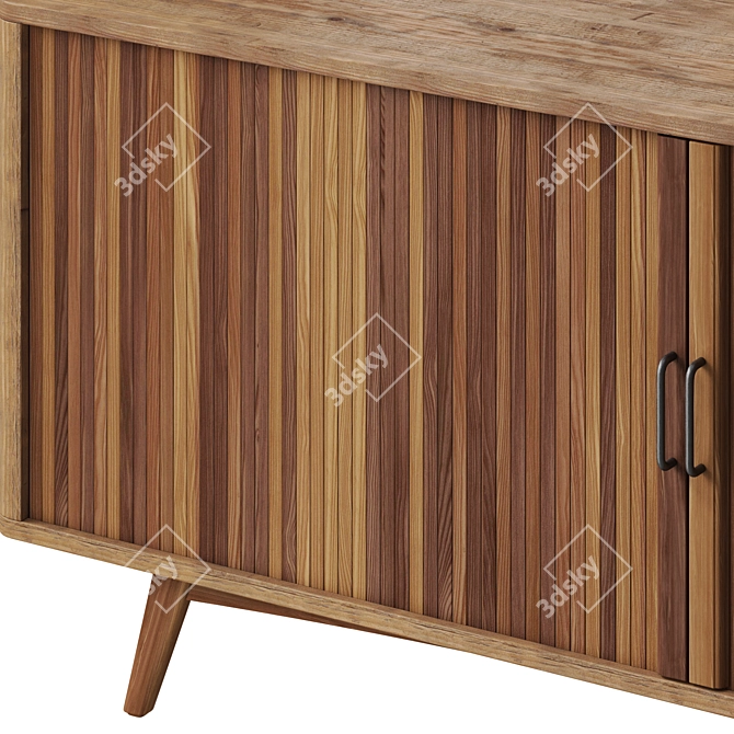 Modern Damiel Sideboard: 9350 Polygons 3D model image 2