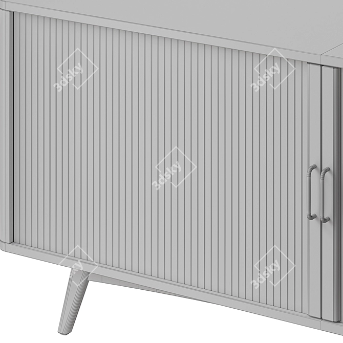 Modern Damiel Sideboard: 9350 Polygons 3D model image 3