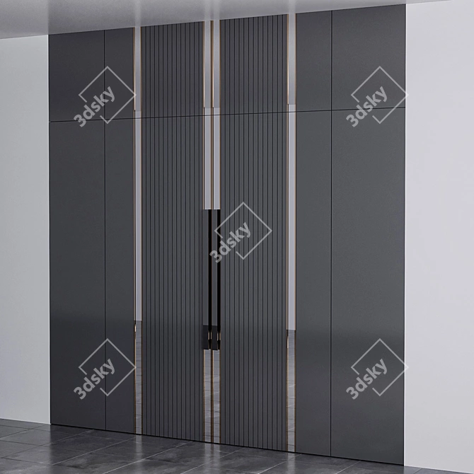 Title: Versatile Wardrobe in Two Materials 3D model image 6