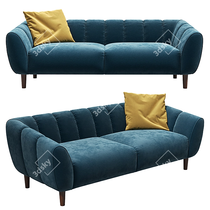 Kaza Bayton Sofa: Modern Comfort 3D model image 1