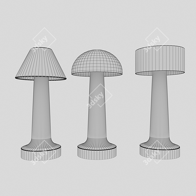  Retro Touch Table Lamp 3D model image 2