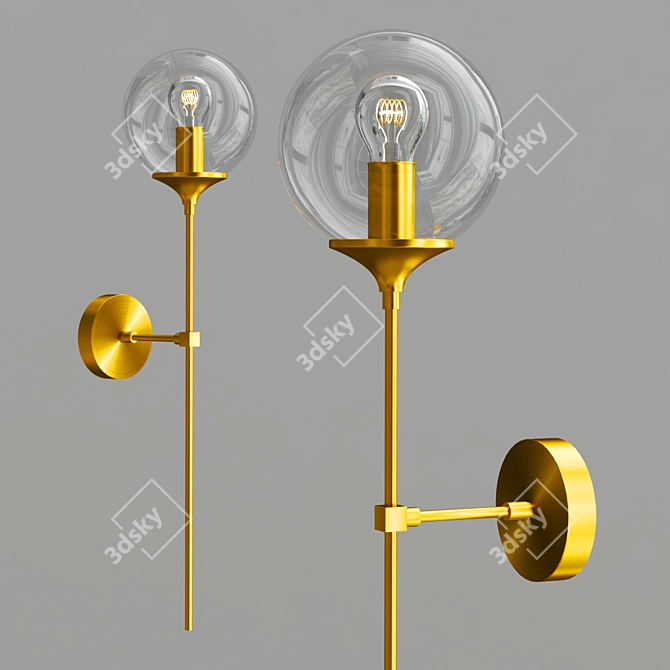 Modern Wall Light Fixture 2013 3D model image 2