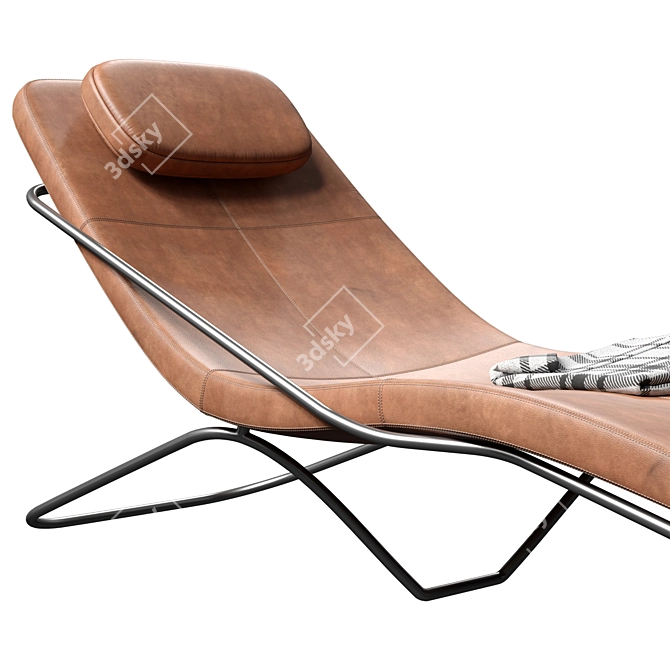 Modern Wireflow Chaise Lounge 3D model image 3