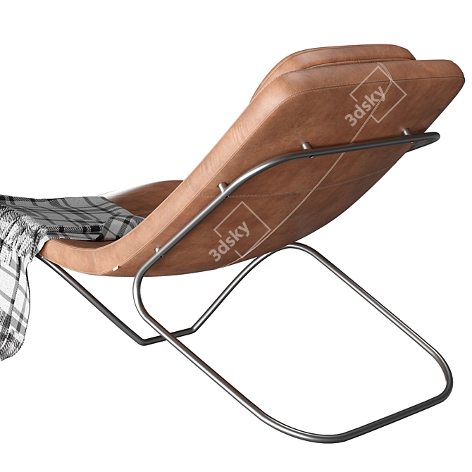 Modern Wireflow Chaise Lounge 3D model image 4