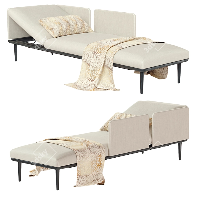 Title: Outdoor Styletto Lounge Furniture 3D model image 1