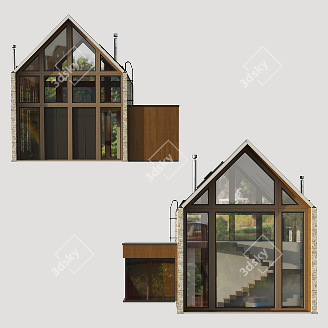 Barnhouse 3D Model for Projects 3D model image 2