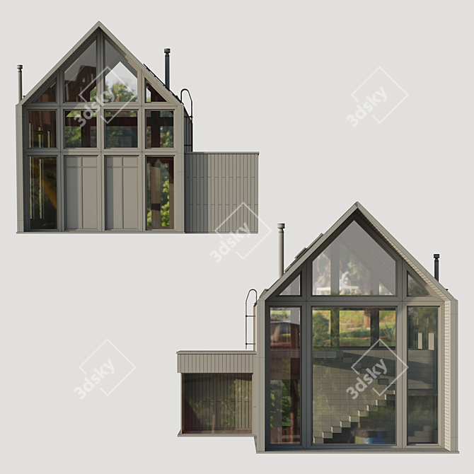 Barnhouse 3D Model for Projects 3D model image 3