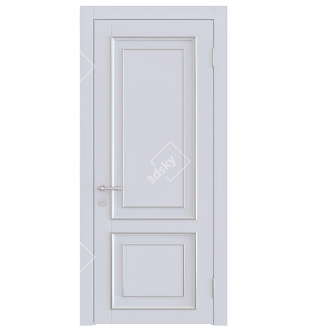 Classic Wood Door Set 3D model image 12