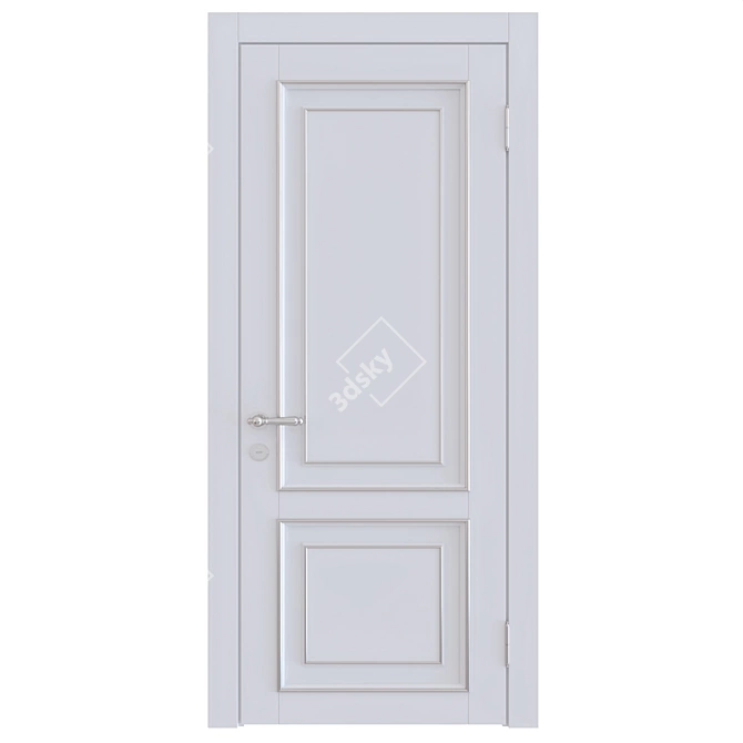 Classic Wood Door Set 3D model image 13