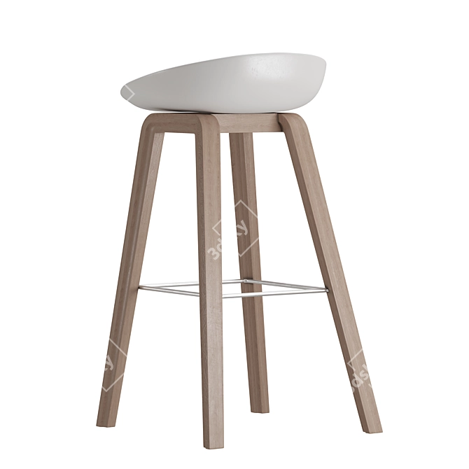 Sleek Bar Stool: AAS 32 3D model image 2