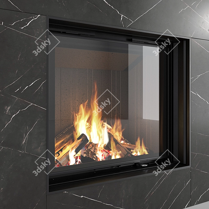 Romotop IMPRESSION 2G L Fireplace Set 3D model image 3