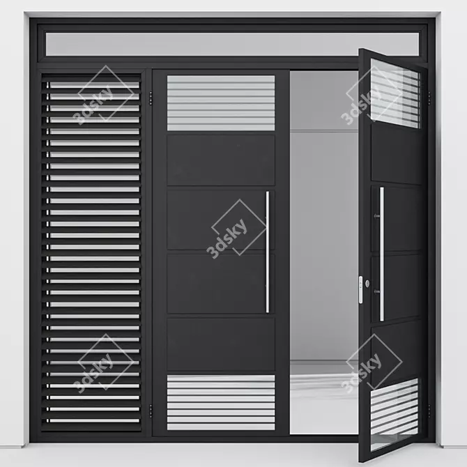  Corrosion-Resistant Aluminium Door Model 3D model image 1