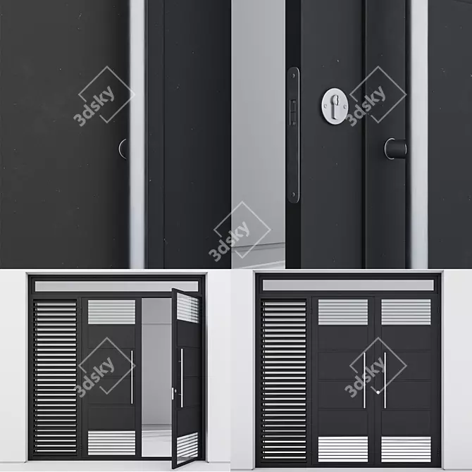  Corrosion-Resistant Aluminium Door Model 3D model image 3