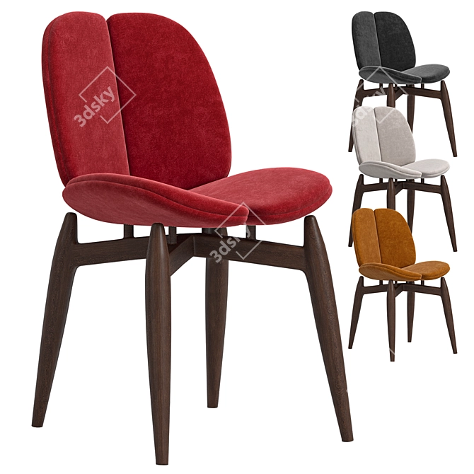 Modern Pulp Chair in Ash 3D model image 1