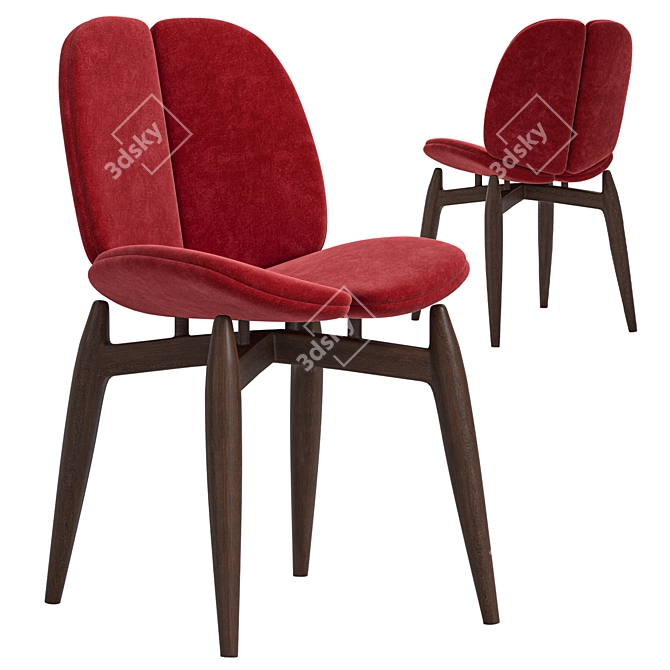 Modern Pulp Chair in Ash 3D model image 2